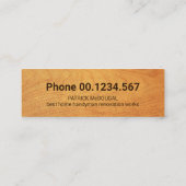 木材木茶色の手利道具 スキニー名刺 (裏面)