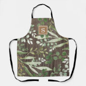 木材植素朴物緑化モノグラム エプロン (正面)