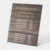 木材業素朴務価格・サービス業  台座サイン (正面)