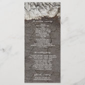 木材樺の木素朴バークカントリー結婚式プログラム プログラム (裏面)