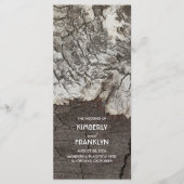 木材樺の木素朴バークカントリー結婚式プログラム プログラム (正面)