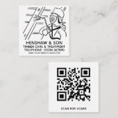 木材気にトリートメント スクエア名刺 (正面/裏面)