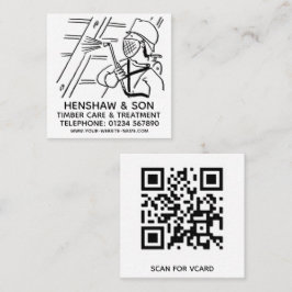 木材気にトリートメント スクエア名刺