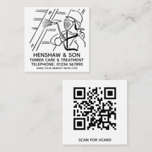 木材気にトリートメント スクエア名刺