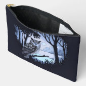 木材清算用アクセサリーパウチ旅行バッグ アクセサリーポーチ (見開き)