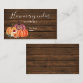 木材燃えたオレンジ色のカボチャフローラどれだけのアンディー エンクロージャーカード (正面/裏面)