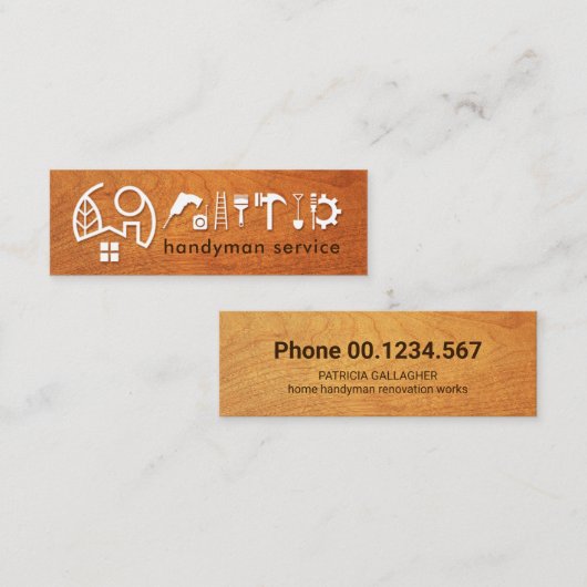 木材用の便利用具 スキニー名刺 (正面/裏面)