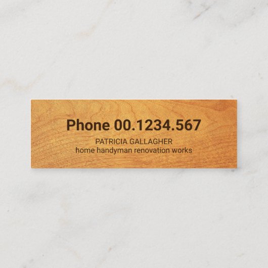 木材用の便利用具 スキニー名刺 (裏面)