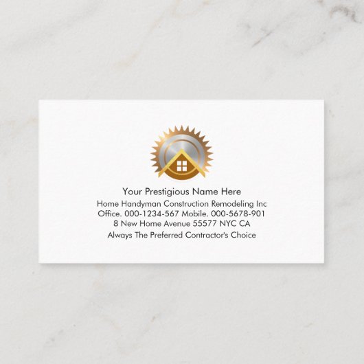 木材用パネルの手作りツール 名刺 (裏面)