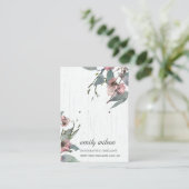 木材用ピンクフローラユーカリイヤリングスタッドディスプレイ 名刺 (スタンド正面)