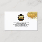 木材用ブ絵を描ラシ金ゴールド(ばちゃばちゃ)跳ねる 名刺 (裏面)