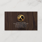 木材用穀物の手作り看板木工大工 名刺 (裏面)