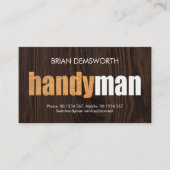 木材用穀物の手作り看板木工大工 名刺 (正面)