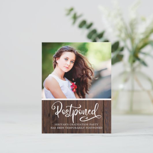 木材発素朴行パーティー延期 ポストカード (スタンド正面)