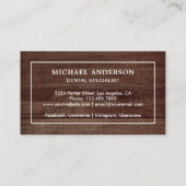 木材白素朴歯歯科診療所歯科医 名刺 (裏面)