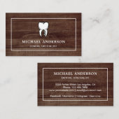 木材白素朴歯歯科診療所歯科医 名刺 (正面/裏面)