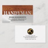 木材粒パネル銀製手権看板 名刺 (正面/裏面)