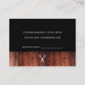 木材素朴せん断ロゴアポイントメント 予約カード (裏面)