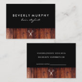 木材素朴せん断ロゴアポイントメント 予約カード (正面/裏面)