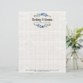 木材素朴とボヘミアの水カラーフローラ矢印 レターヘッド (スタンド正面)