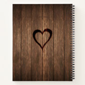 木材素朴と彫刻ハートレシピ ノートブック (裏面)