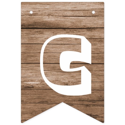 木材素朴の卒業パーティーのバンティング旗 バンティングフラッグ (第2の旗)