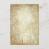 木材素朴の結婚詳細 – 情報 エンクロージャーカード (裏面)