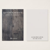 木材素朴イヤリングジュエリー表示カード (正面&裏面)