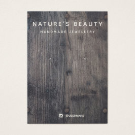 木材素朴イヤリングジュエリー表示カード