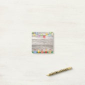 木材素朴オーナメント ポストイット (デスク上)