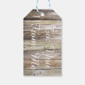 木材素朴ギフトモノグラムのラベル ギフトタグ (裏面)