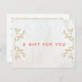 木材素朴ギフト証書 シーズンカード (正面/裏面)