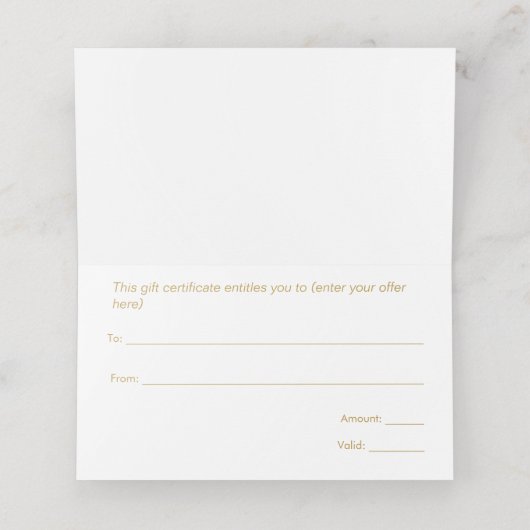 木材素朴ギフト証書 プレイスカード (内部開封)