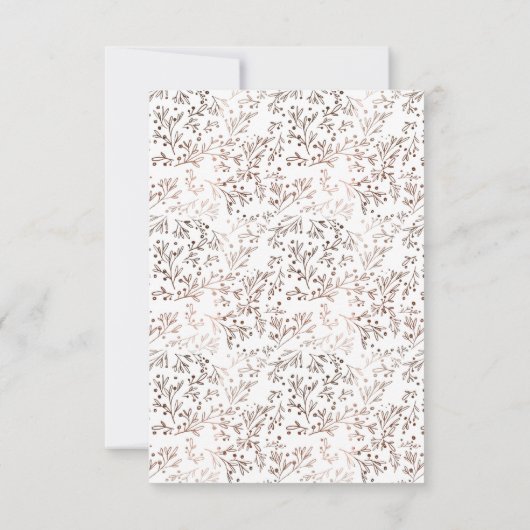 木材素朴スライス銅箔リハーサルディナー 招待状 (裏面)