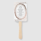 木材素朴スライス銅結婚式プログラム ハンドファン (裏面)