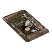 木材素朴テンプレート高校卒業マグネット マグネット (右側)