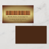 木材素朴デザインフェンシング会社サービス 名刺 (正面/裏面)