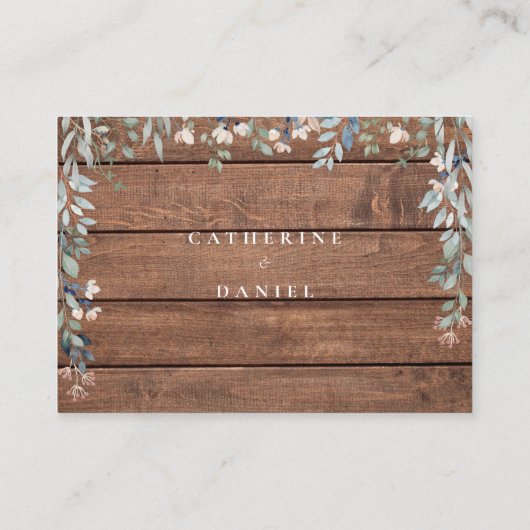 木材素朴フローラカスケード望み結婚井戸 エンクロージャーカード (裏面)