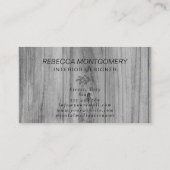 木材素朴フローラモノグラムの金ゴールド 名刺 (裏面)