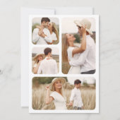 木材素朴フローラモノグラムフォトキャノピー結婚ズ 招待状 (裏面)