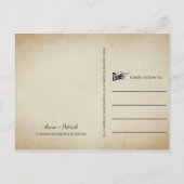 木材素朴フローラランタンライト日付保存 案内ポストカード (裏面)