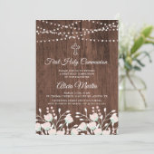 木材素朴フローラ最初の共同招待 招待状 (スタンド正面)