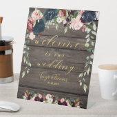 木材素朴フローラ金ゴールドファンシーフォント書道 台座サイン (インサイチュ)