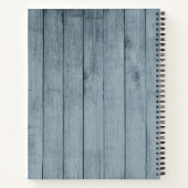 木材素朴フローラ |シェフモノグラムレシピ書 ノートブック (裏面)