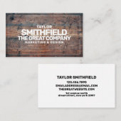 木材素朴プロフェッショナル名刺 名刺 (正面/裏面)