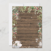 木材素朴ベビーがクリスマスティーパーティーを醸造している 招待状 (裏面)