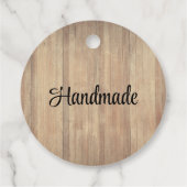 木材素朴ロゴ事業の包装ラベル フェイバータグ (裏面)