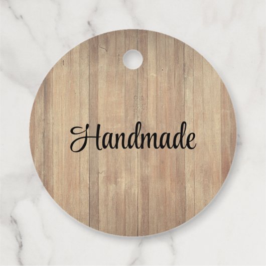 木材素朴ロゴ事業の包装ラベル フェイバータグ (裏面)