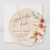 木材素朴切りカードの保存 招待状 (正面)