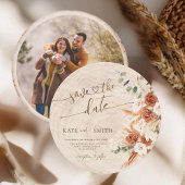 木材素朴切りカードの保存 招待状